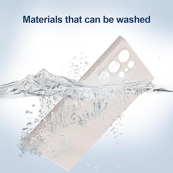 GiiYoon GiiYoon Silicone Case for Samsung Galaxy S23 Ultra 5G Full Body Soft Touch Shockproof Cover with Camera Protection Off White - View 7 of 11