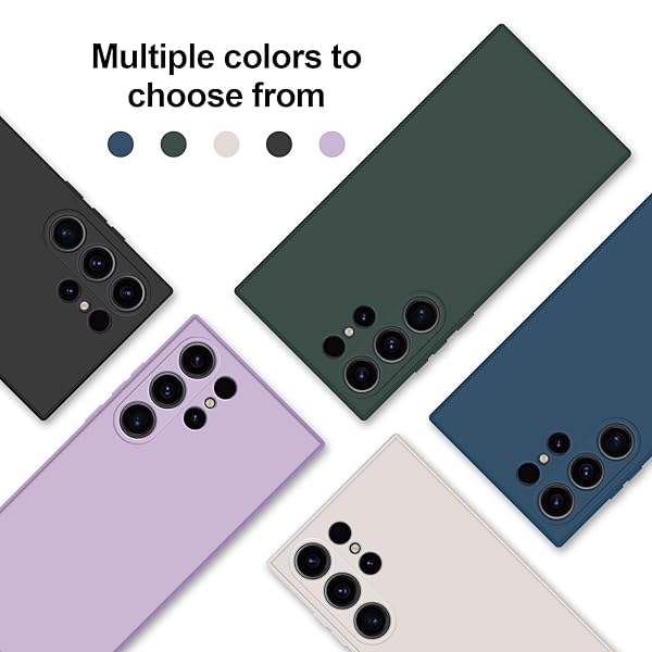 GiiYoon GiiYoon Silicone Case for Samsung Galaxy S23 Ultra 5G Full Body Soft Touch Shockproof Cover with Camera Protection Off White - View 10 of 11