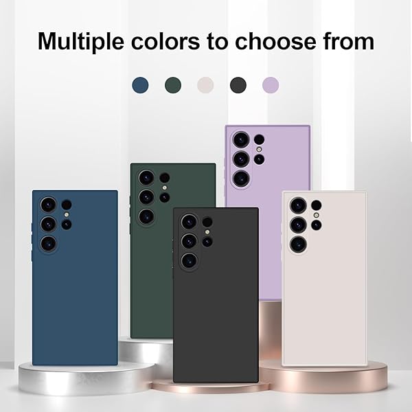 GiiYoon GiiYoon Silicone Case for Samsung Galaxy S23 Ultra 5G Full Body Soft Touch Shockproof Cover with Camera Protection Off White - View 11 of 11