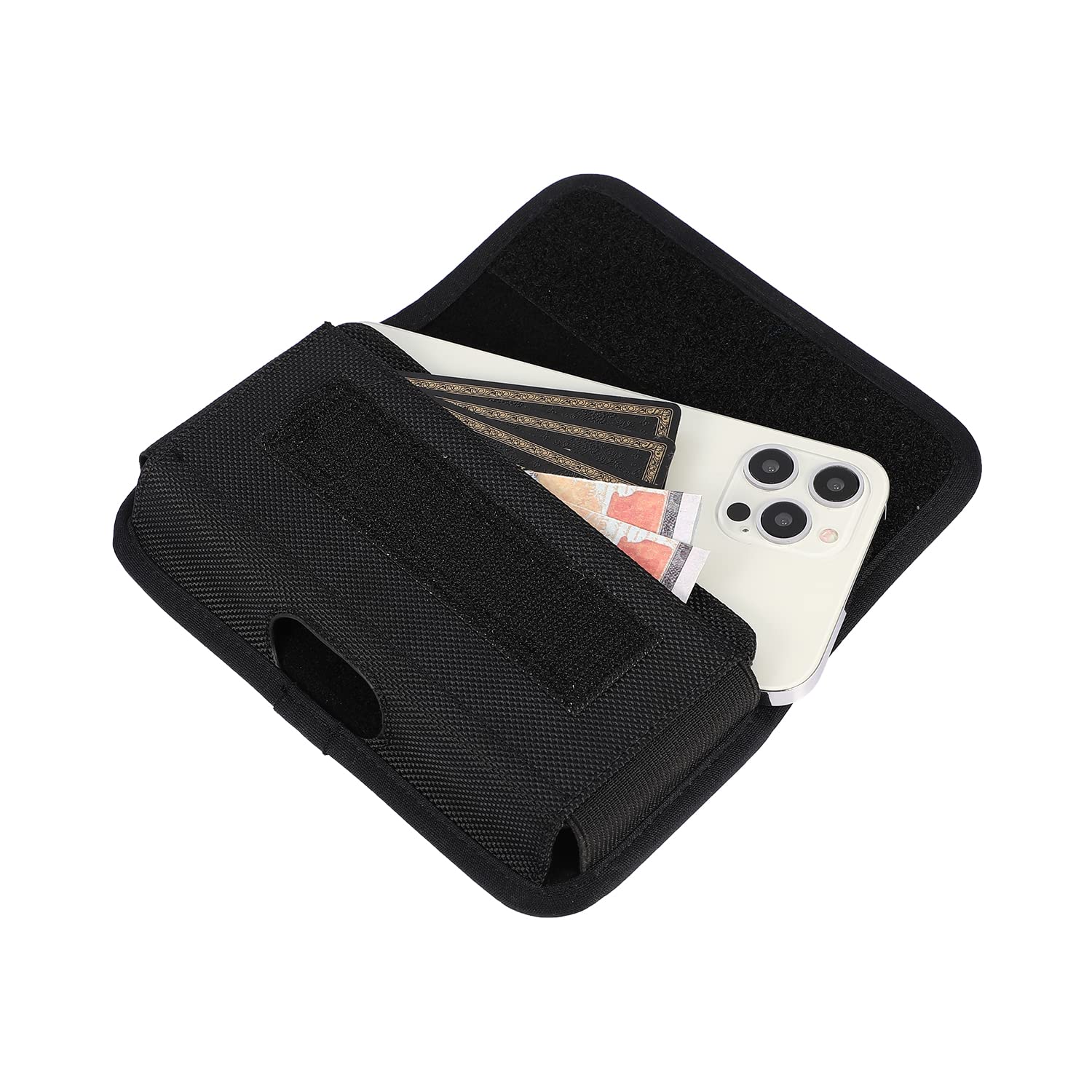 Rugged Nylon Cell Phone Holster for Samsung S25 Ultra S24 Ultra S23 Ultra, Galaxy A16 A14 A12 A13 A06 A03S A23 A32 5G, Moto G Power G 5G (2025 2024) - View 3 of 6