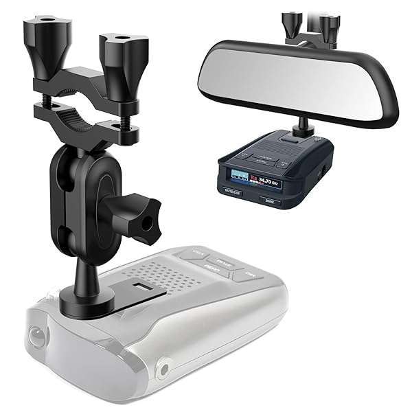SDSACZMU Uniden Radar Detector Mount for Car Rearview Mirror - Secure & Compatible Rod Holder