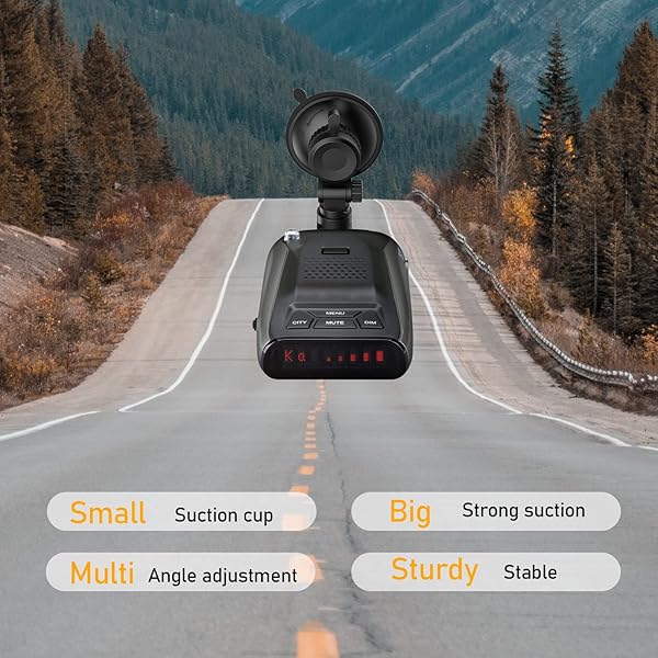 SDSACZMU Uniden Radar Detector Suction Cup Mount for Windshield & Dashboard - Easy Installation - View 6 of 9