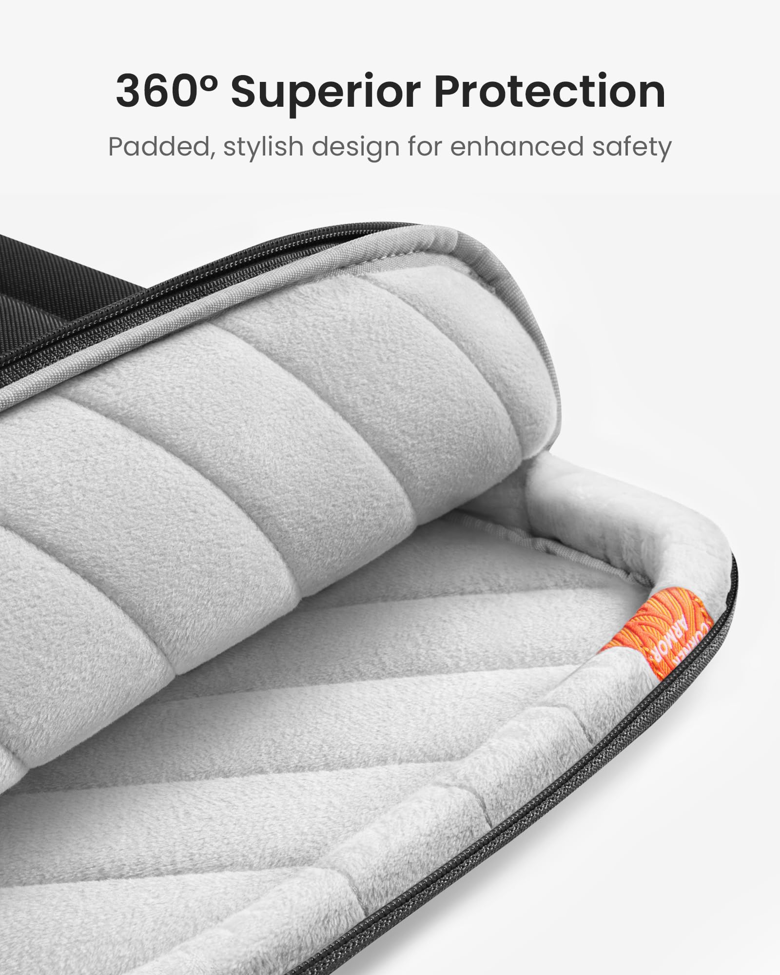 tomtoc 360 Protective Laptop Shoulder Bag for MacBook Pro Razer Blade Dell Inspiron Water-Resistant Case for 16-inch Laptops - View 5 of 9