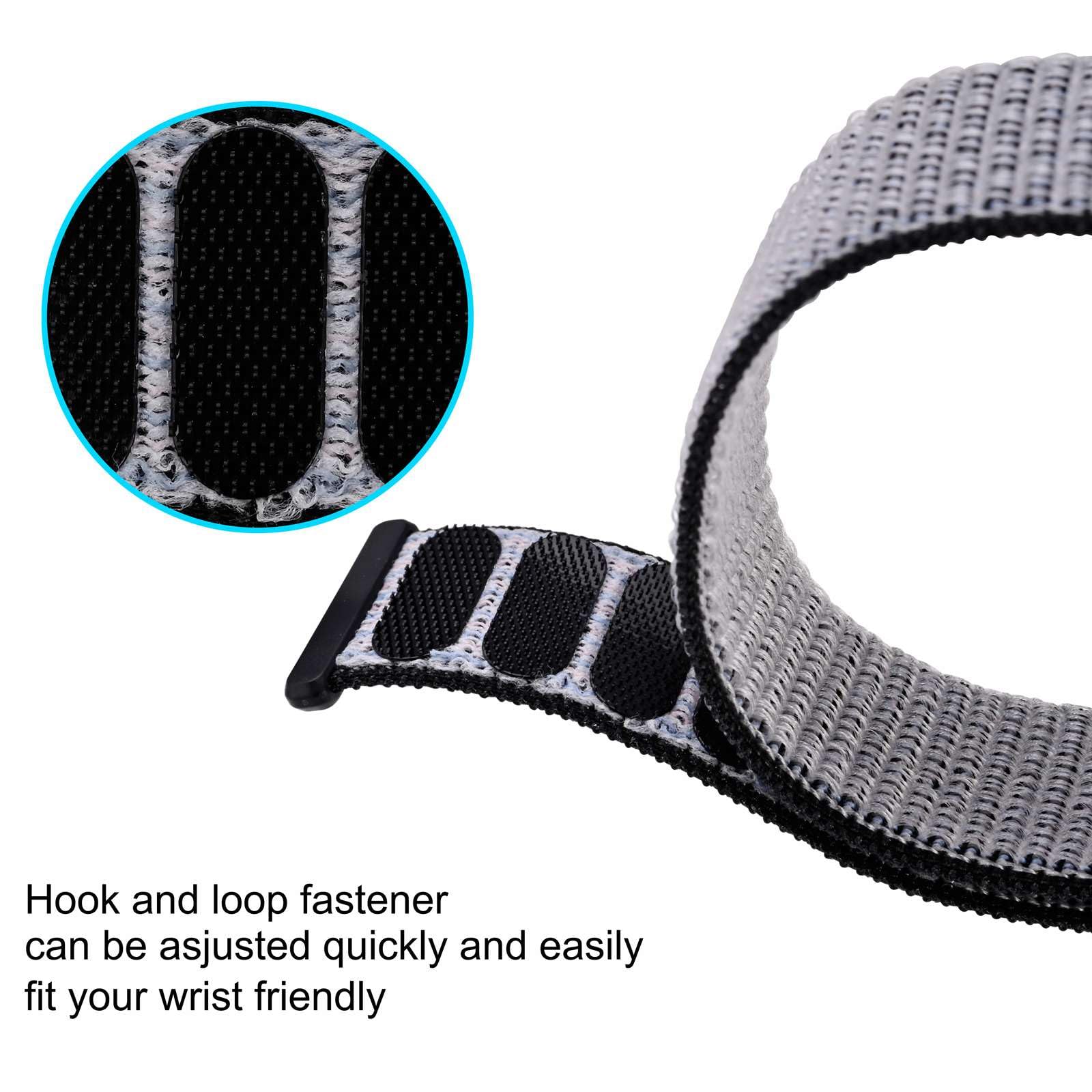 ANNEFIT Nylon Sport Loop Watch Bands 20mm Quick Release Adjustable Strap for Men Women Black Army Green 2 Packs - View 3 of 8
