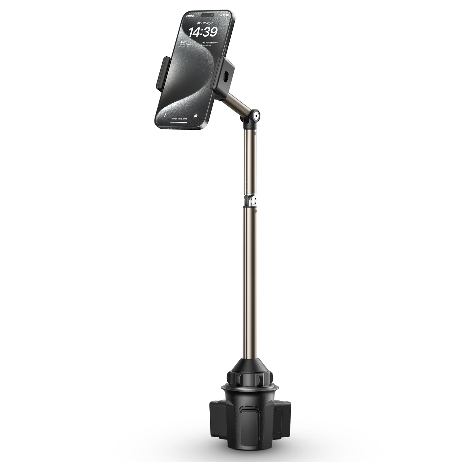 JSAUX Multi-Adjustable Cup Phone Holder for Car Compatible with iPhone Samsung Galaxy Google Pixel and Other Smartphones