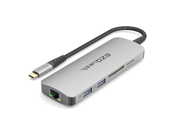 EZQuest EZQuest 10-in-1 USB C Hub Docking Station: 4K HDMI, 10Gbps USB Ports & Ethernet for USB-C Laptops - View 3 of 10
