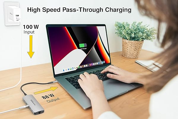 EZQuest EZQuest 10-in-1 USB C Hub Docking Station: 4K HDMI, 10Gbps USB Ports & Ethernet for USB-C Laptops - View 9 of 10