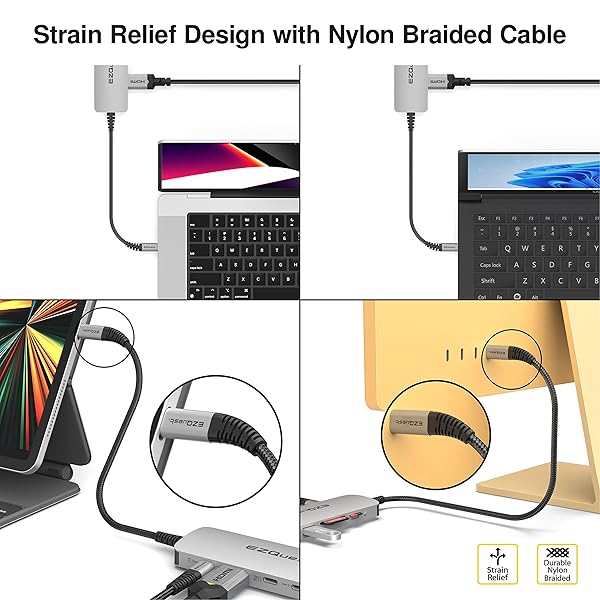 EZQuest EZQuest 10-in-1 USB C Hub Docking Station: 4K HDMI, 10Gbps USB Ports & Ethernet for USB-C Laptops - View 10 of 10