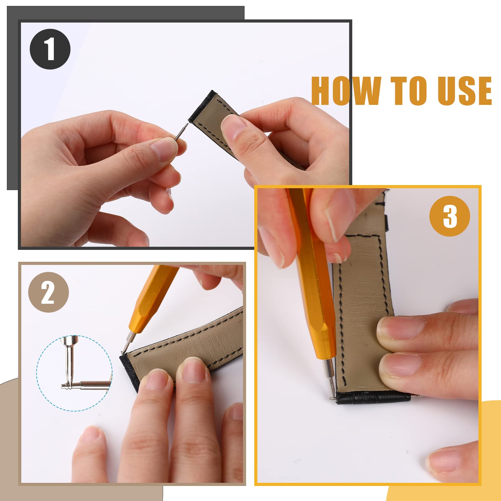 Sliverdew Sliverdew 76 Pcs Watch Band Pins Replacement Kit Heavy Duty Stainless Steel Watch Repair Tool for 8mm to 26mm Watch Straps - View 3 of 7