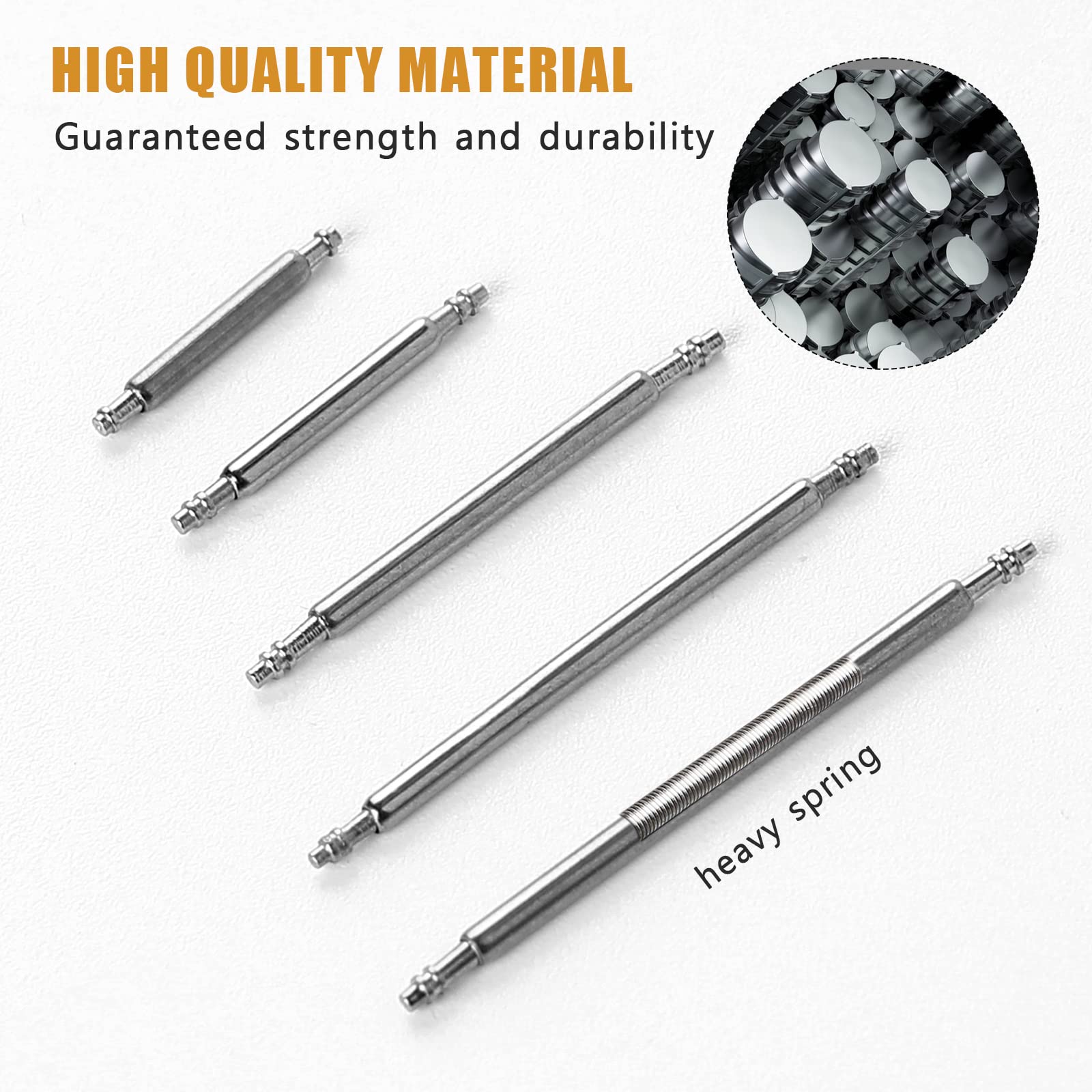 Sliverdew Sliverdew 76 Pcs Watch Band Pins Replacement Kit Heavy Duty Stainless Steel Watch Repair Tool for 8mm to 26mm Watch Straps - View 4 of 7