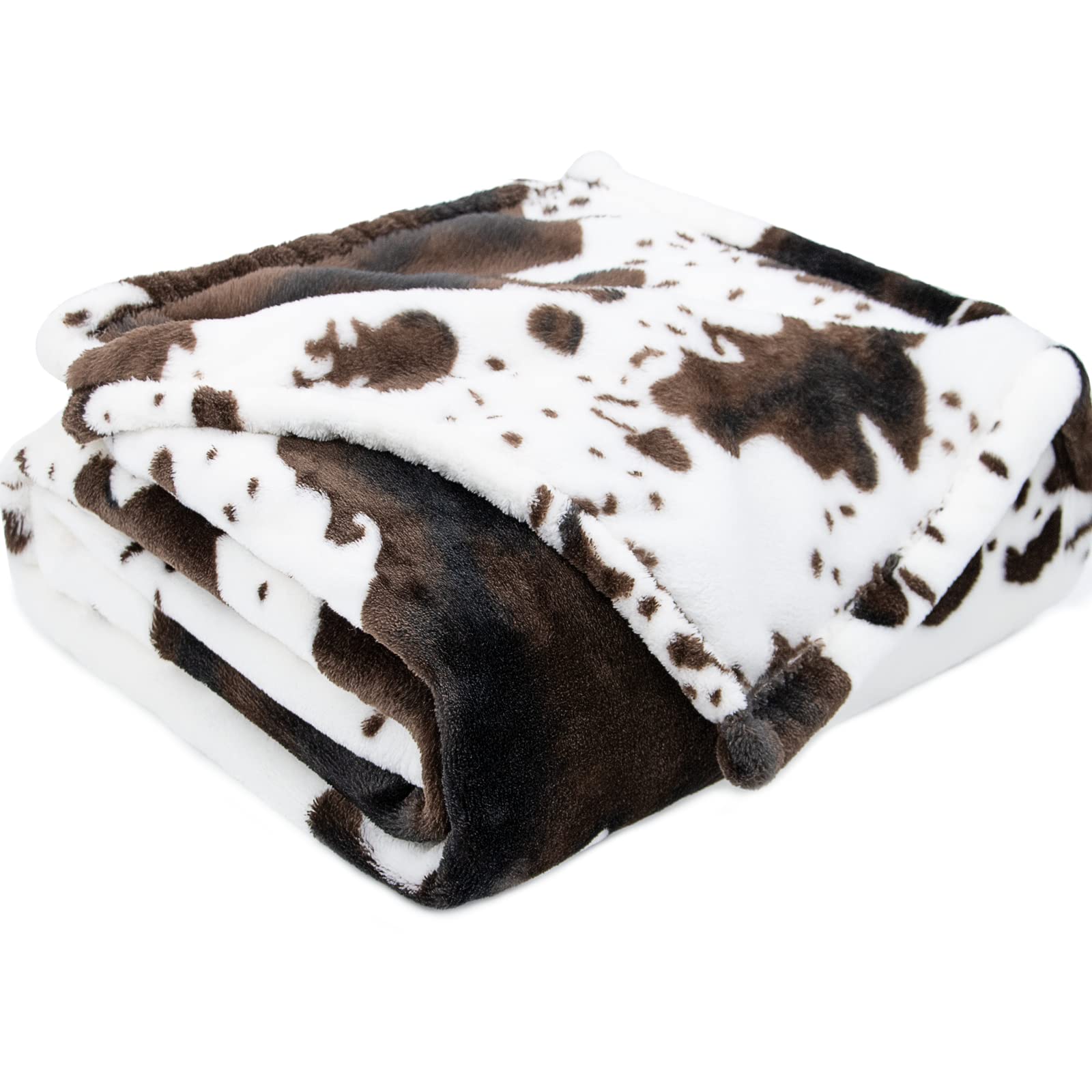 GEULAY Cow Print Blanket Lightweight Ultra Soft Plush Fleece Throw Cozy Warm Farmhouse Decor 50x60 Inch Machine Washable Gift for All Seasons - View 5 of 9