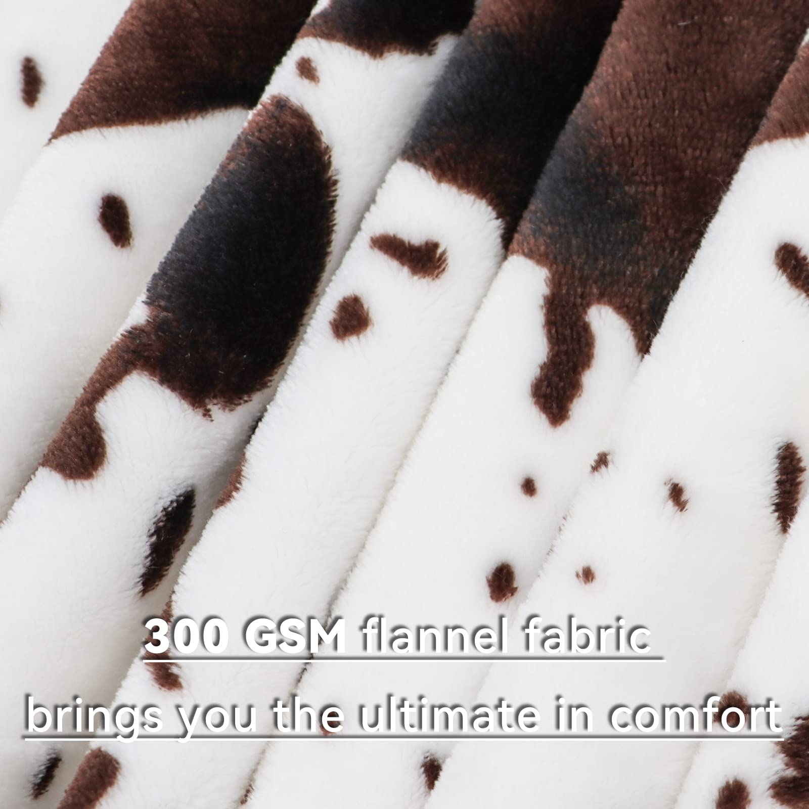 GEULAY Cow Print Blanket Lightweight Ultra Soft Plush Fleece Throw Cozy Warm Farmhouse Decor 50x60 Inch Machine Washable Gift for All Seasons - View 6 of 9