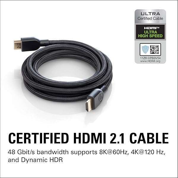 Elgato Elgato HDMI 2.1 Cable - 48 Gbps, 8K@60Hz, 4K@120Hz, eARC, Dolby Atmos - Compatible with PS5, Xbox Series X, HD60 X (6.5ft) - View 3 of 7