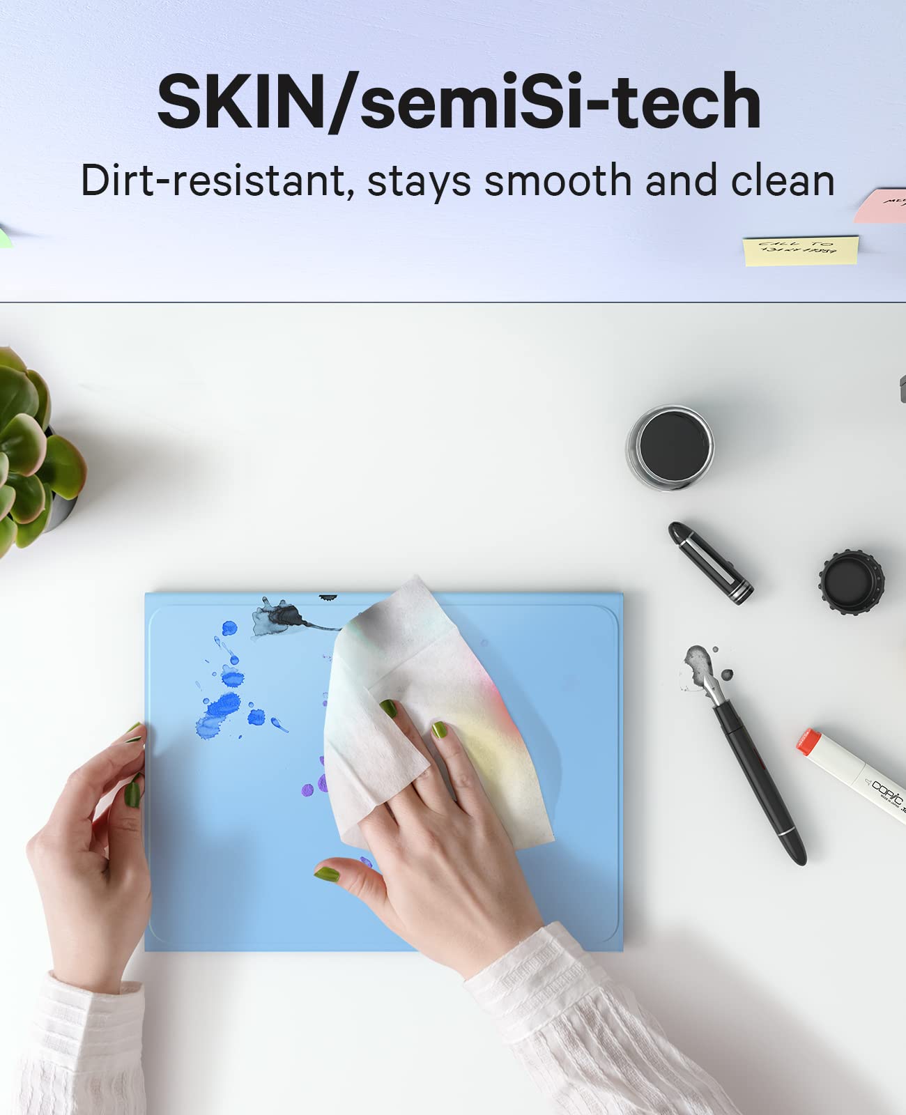 GreenLaw iPad Air 5th Generation Case with Keyboard and Backlit Touchpad Light Sky Blue for iPad Air 5th Gen 2022 and Air 4th Gen 2020 - View 4 of 7