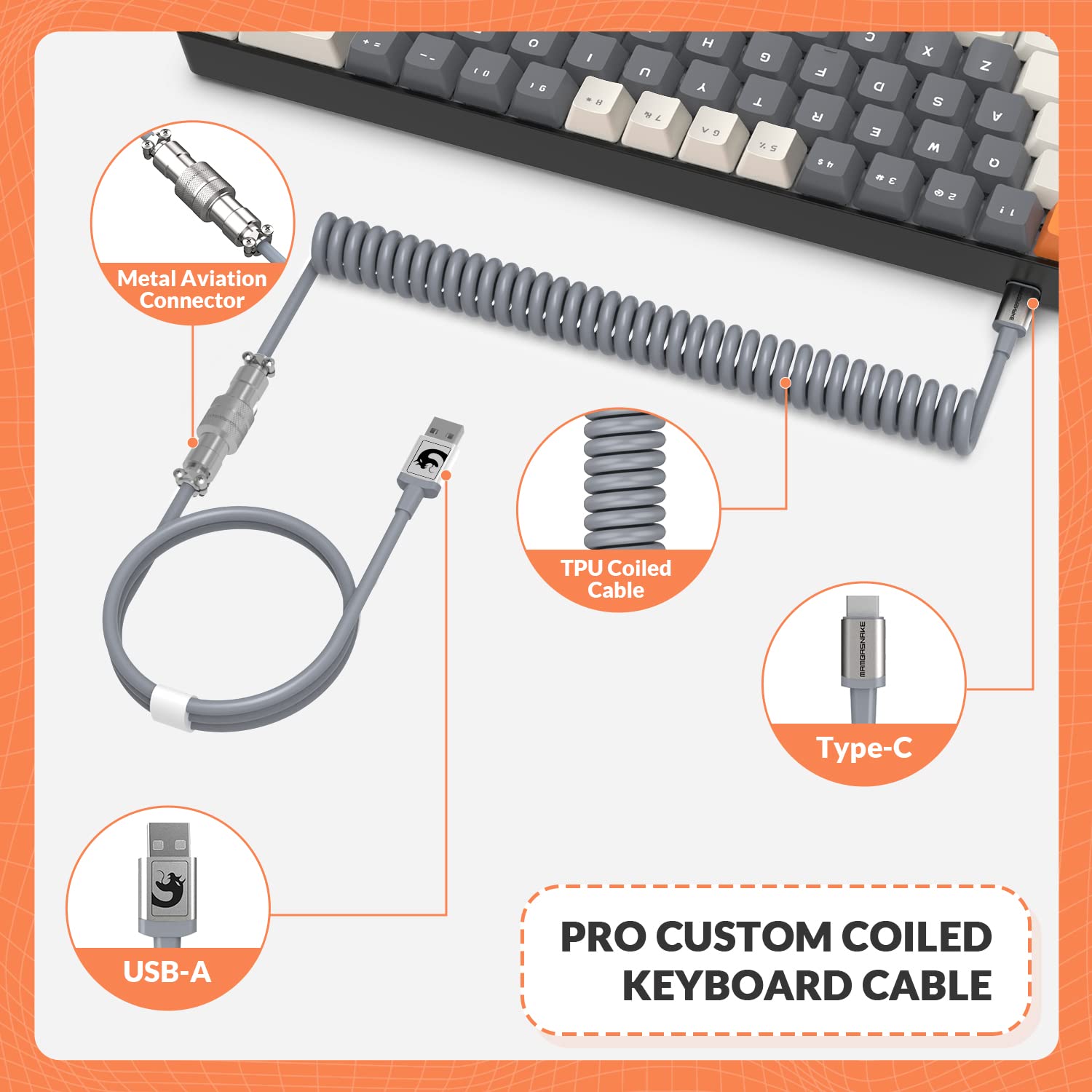 ZIYOU LANG RK-T8PR0 Wired 65% Mechanical Gaming Keyboard and Mouse with Cloud Wrist Rest RGB Backlit Anti-ghosting TKL Mini Coiled Cable Tactile - View 9 of 9