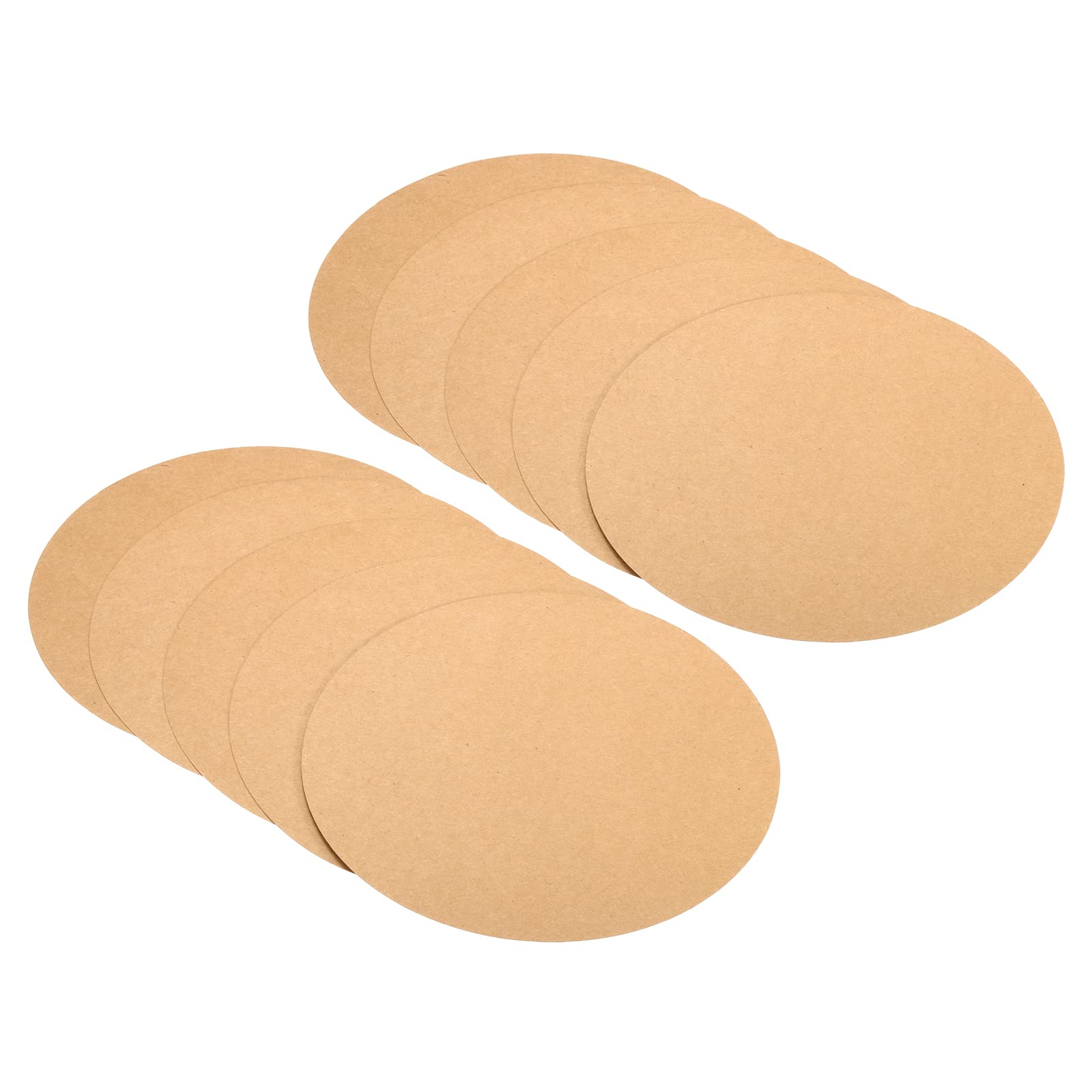 PATIKIL 8.3-inch Round Cardboard Paper, 50 Pcs Blank Disc Circles Slices for Party Decorations DIY Craft Arts Drawing Painting Writing, Brown