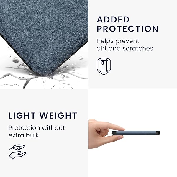 kwmobile KWMobile Butterfly Tendril Case for Kobo Clara 2E & Tolino Shine 4 - Stylish eReader Cover in Dark Blue - View 6 of 10