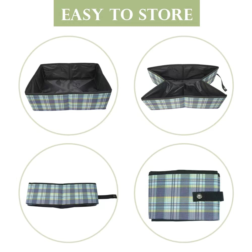 ADILAIDUN Collapsible Portable Cat Litter Box Foldable Travel Litter Carrier Waterproof Soft Packable for Cats - View 3 of 7