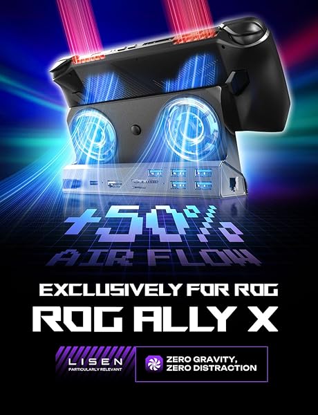 LISEN Ultimate LISEN 13-in-1 Docking Station for Steam Deck OLED & ROG Ally - 4K@60Hz, 100W Charging, Dual Cooling & 5 USB Ports - View 3 of 10