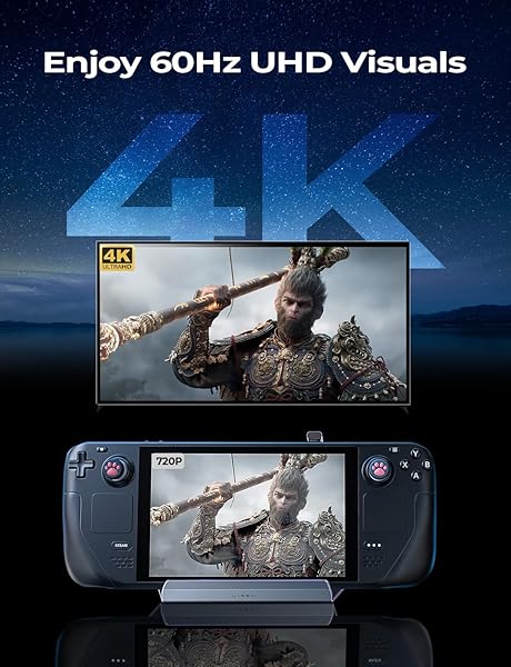 LISEN Ultimate LISEN 13-in-1 Docking Station for Steam Deck OLED & ROG Ally - 4K@60Hz, 100W Charging, Dual Cooling & 5 USB Ports - View 7 of 10