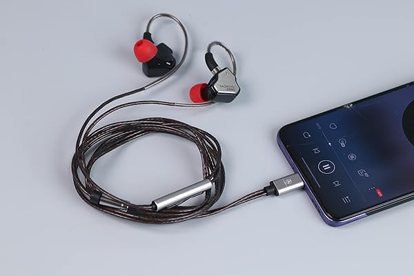 Linsoul Linsoul 7Hz Salnotes Zero HiFi 10mm Dynamic Driver in-Ear Earphone IEM with Metal Composite Diaphragm Stainless Steel Faceplate Detachable 2Pin OFC Cable (Black, with Mic, Type C) - View 8 of 9