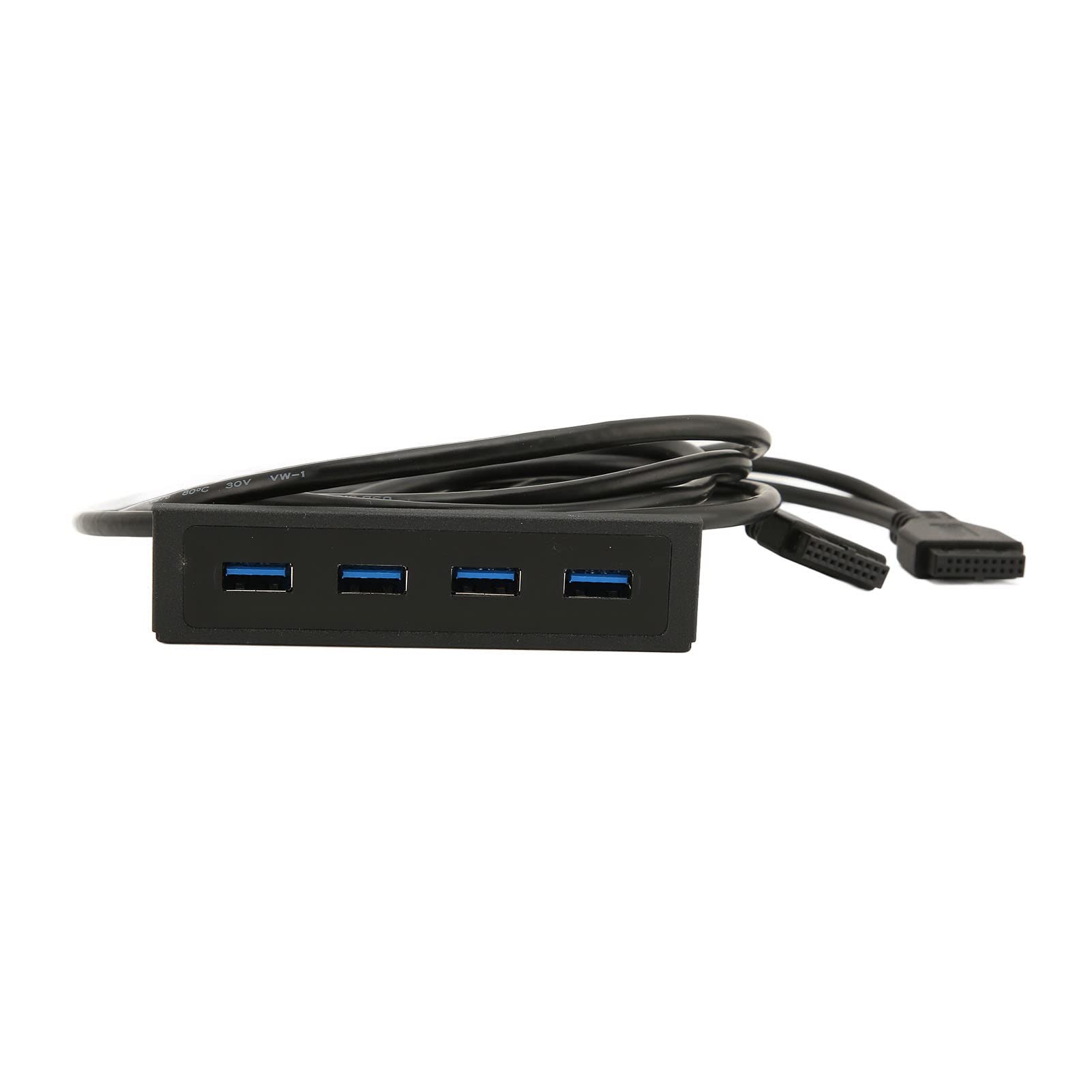 Dilwe USB 3.0 Hub 4 Ports Front Panel 3.5 Inch Floppy Bay High Speed 5Gbps PC Hub for Computer Case with 19Pin Cable - View 8 of 9