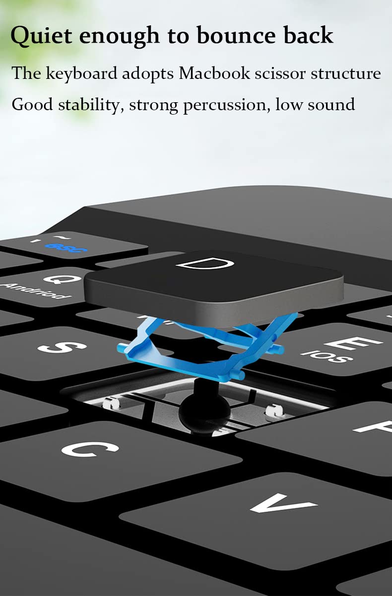 SHIEID Galaxy Z Fold 4 Keyboard with Bluetooth Mouse and Pen Wireless Connection Leather Cover for Galaxy Z Fold4 and Z Fold3 Black - View 9 of 9