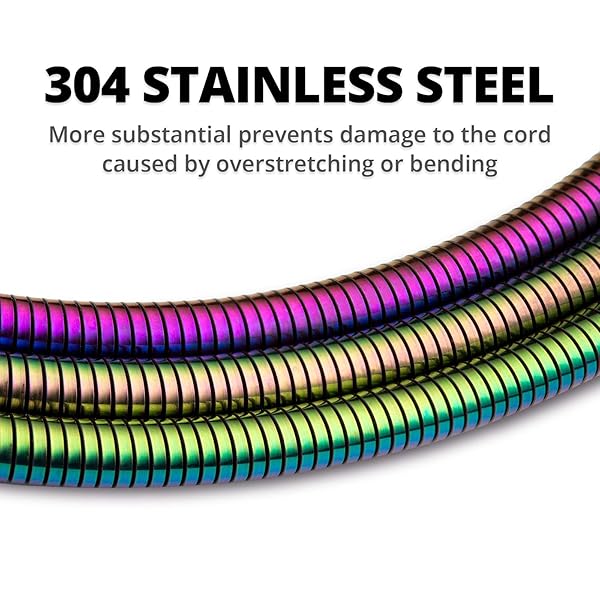 GUNMJO GUNMJO Pro 304 Stainless Steel USB C Cable for Gaming Keyboard 1.6M Detachable Metal Aviator Chroma Color Mechanical Keyboard Cable - View 4 of 8