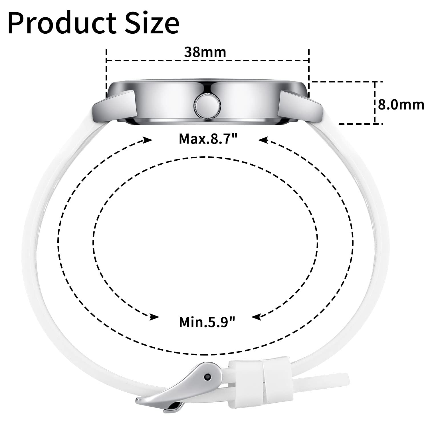 Women Nurse Watch Medical Professionals Unisex Silicone Band Luminous Dial Quartz Analog Watch Gift with Color Bands for Teens and Adults - View 2 of 2