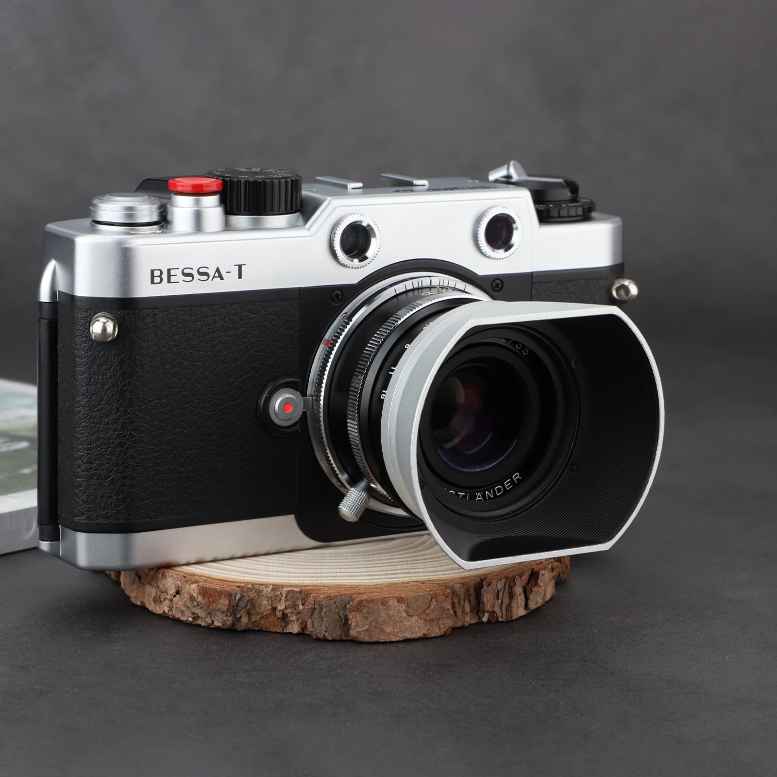 Haoge Haoge LH-VM12W Bayonet Square Metal Lens Hood for Voigtlander 35mm f2 Ultron Vintage Line VM Lens Silver Replacement - View 3 of 9