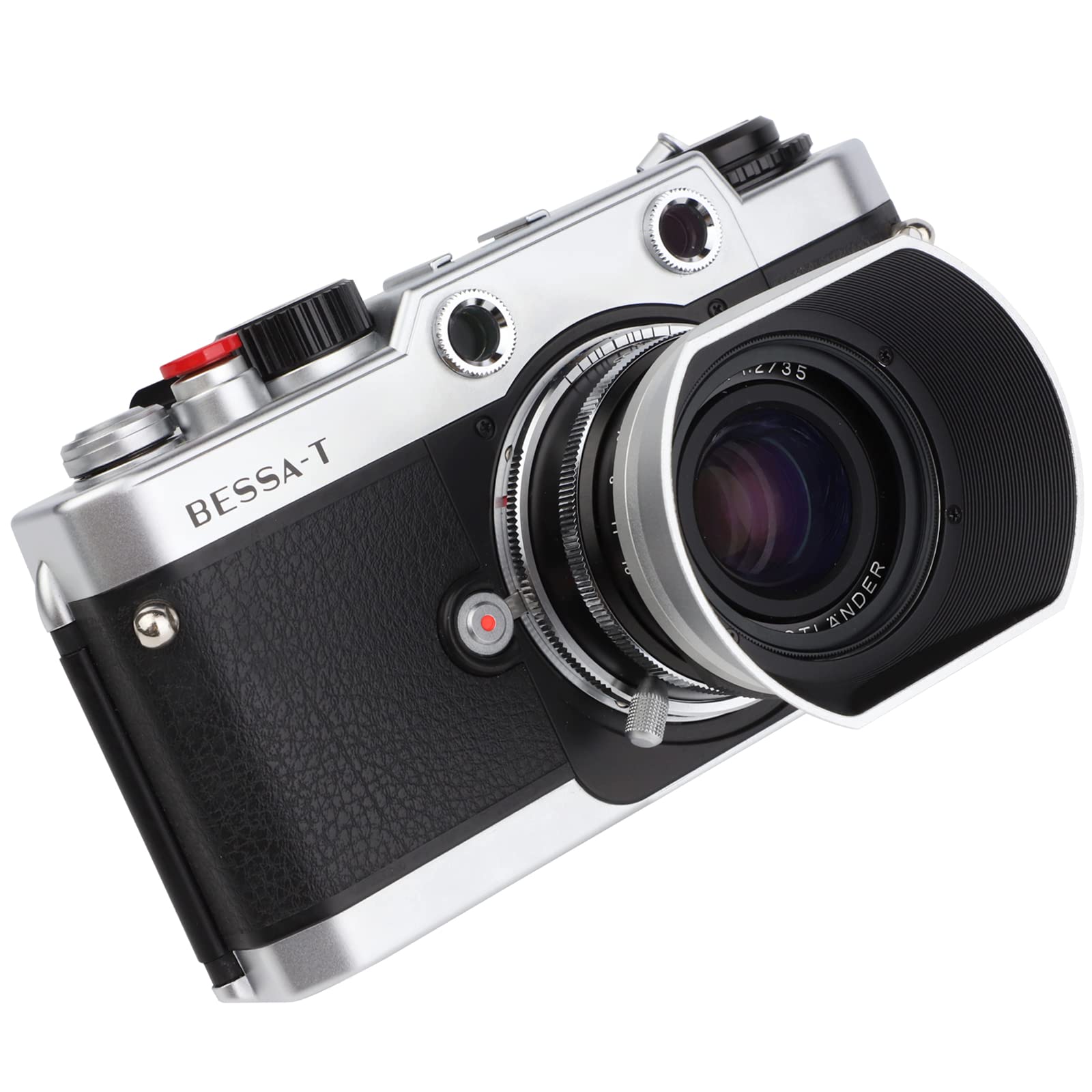 Haoge Haoge LH-VM12W Bayonet Square Metal Lens Hood for Voigtlander 35mm f2 Ultron Vintage Line VM Lens Silver Replacement - View 5 of 9