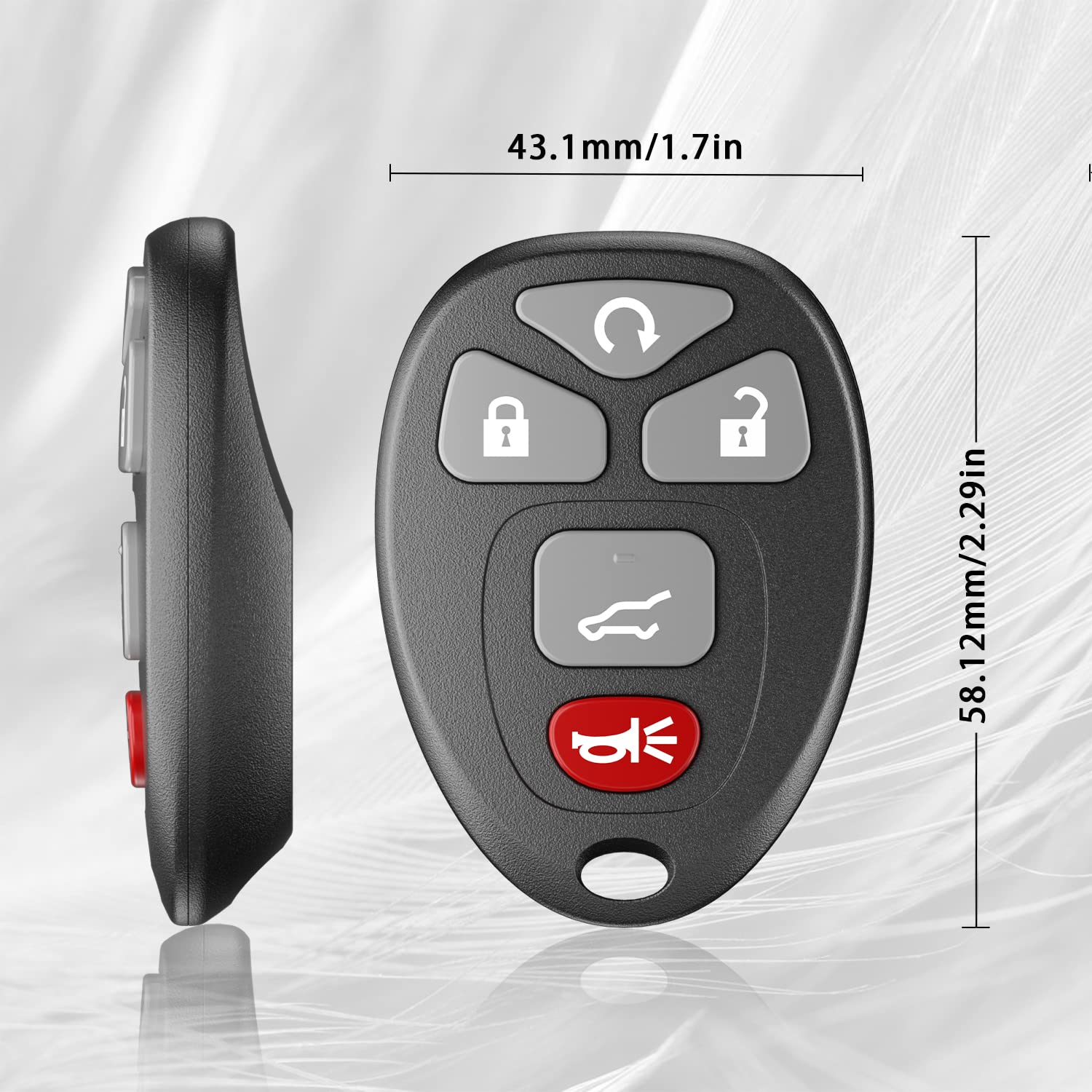 Remote Key Fob Replacement Fits for Chevy Traverse 2007-2016 Tahoe Suburban GMC Acadia Yukon XL Buick Enclave Cadillac Escalade Saturn Outlook FCCID: - View 4 of 6