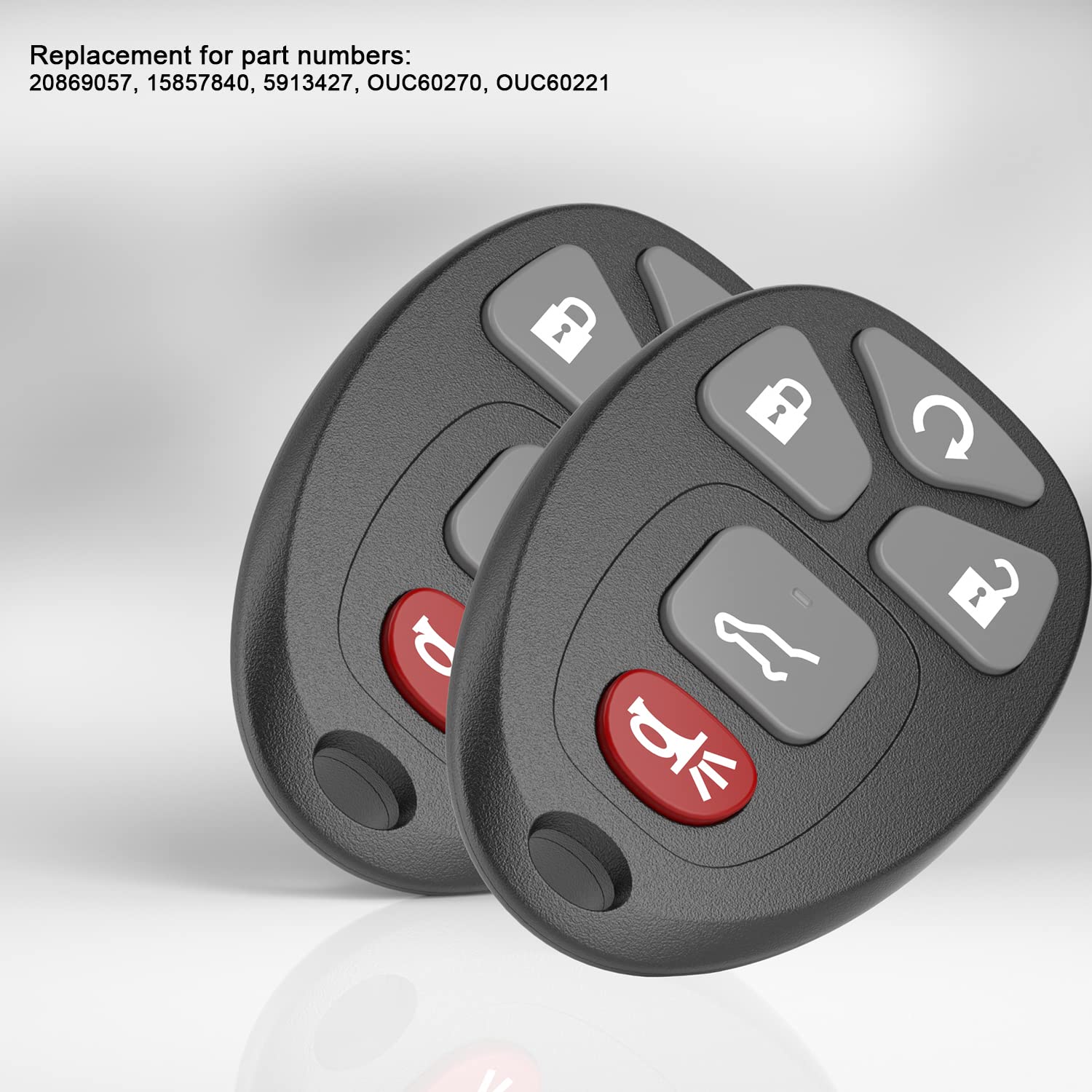 Remote Key Fob Replacement Fits for Chevy Traverse 2007-2016 Tahoe Suburban GMC Acadia Yukon XL Buick Enclave Cadillac Escalade Saturn Outlook FCCID: - View 6 of 6