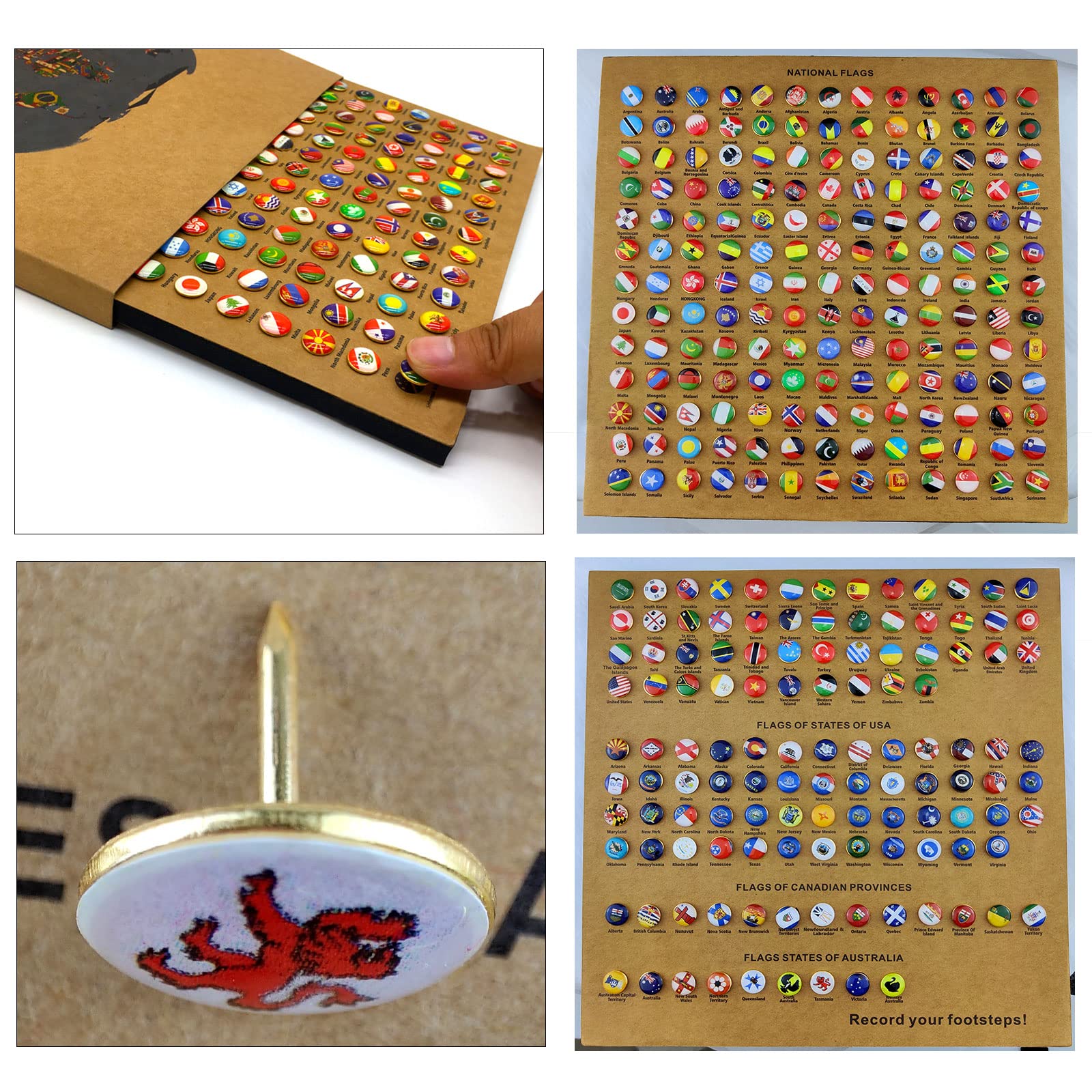 Push Pin Tacks, 30 Pcs Rose Shape Push Pin Steel Point Thumb Tacks Mark Office Accessories - View 4 of 9