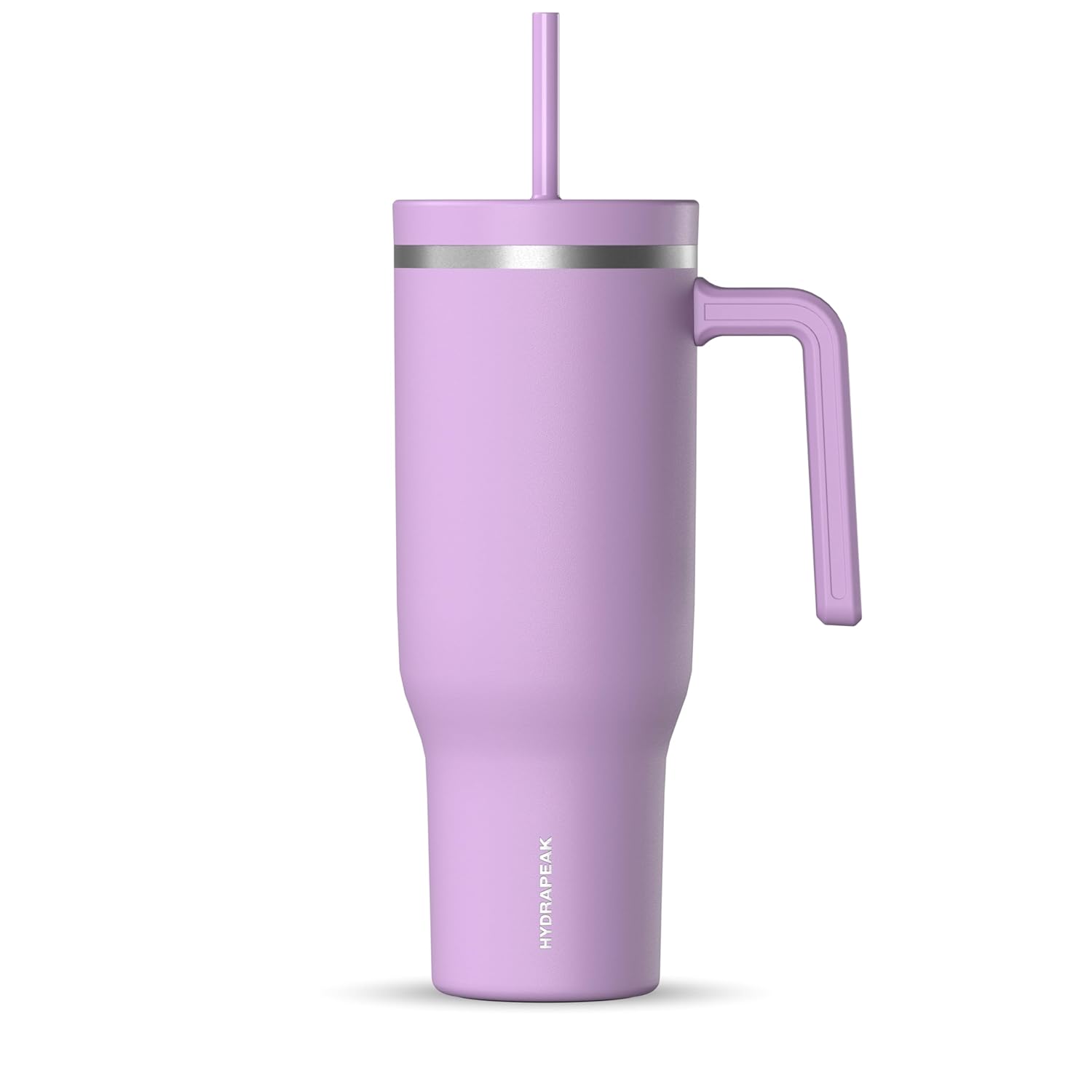 Hydrapeak Hydrapeak Voyager 40 Oz Stainless Steel Tumbler Insulated Water Bottle with Handle Straw Lid Cupholder Friendly Reusable Travel Mug Mauve