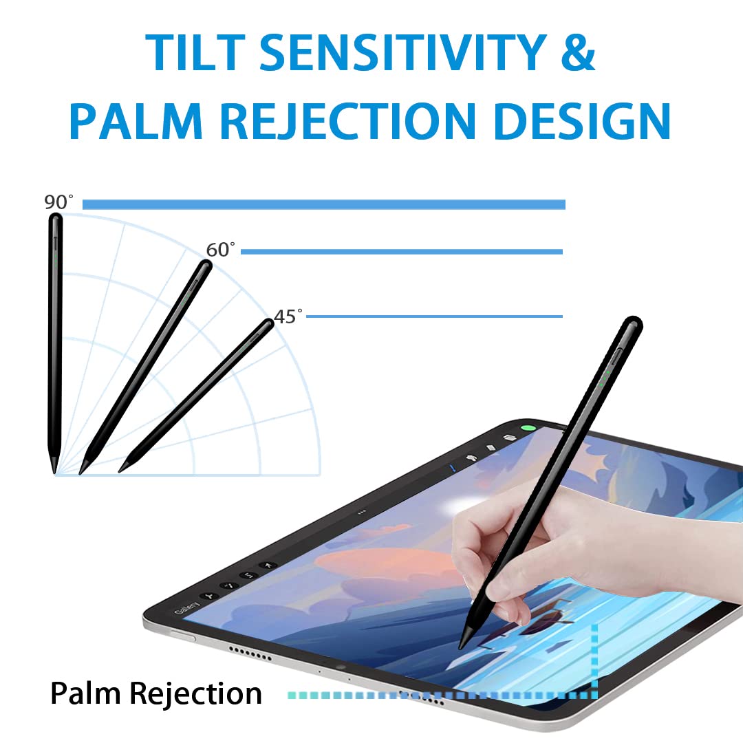 Stylus Pen for Apple iPad - iPad Pencil with Palm Rejection and Tilt Sensitive Compatible with 2018-2024 iPad 10th 9th 8th 7th 6th iPad Pro 11 12.9 - View 3 of 6