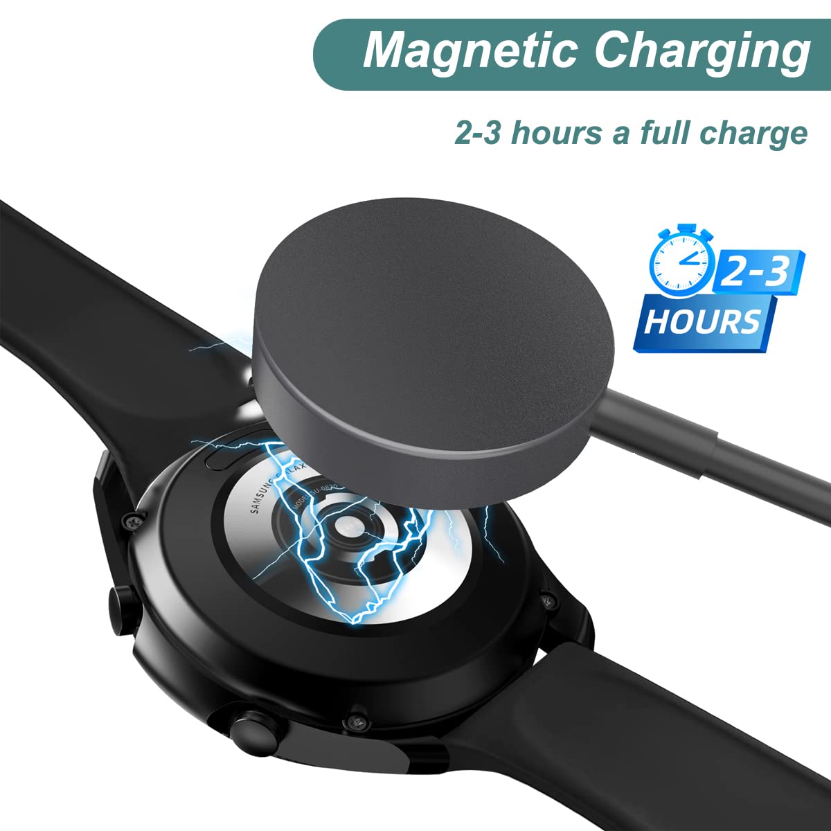 Charger for Samsung Watch - Galaxy Watch 7 Ultra 6 6 Classic 5 5 Pro 4 4 Classic 3 Active 2 Active Charging Cable with Alumium Case (USB-C) - View 3 of 7