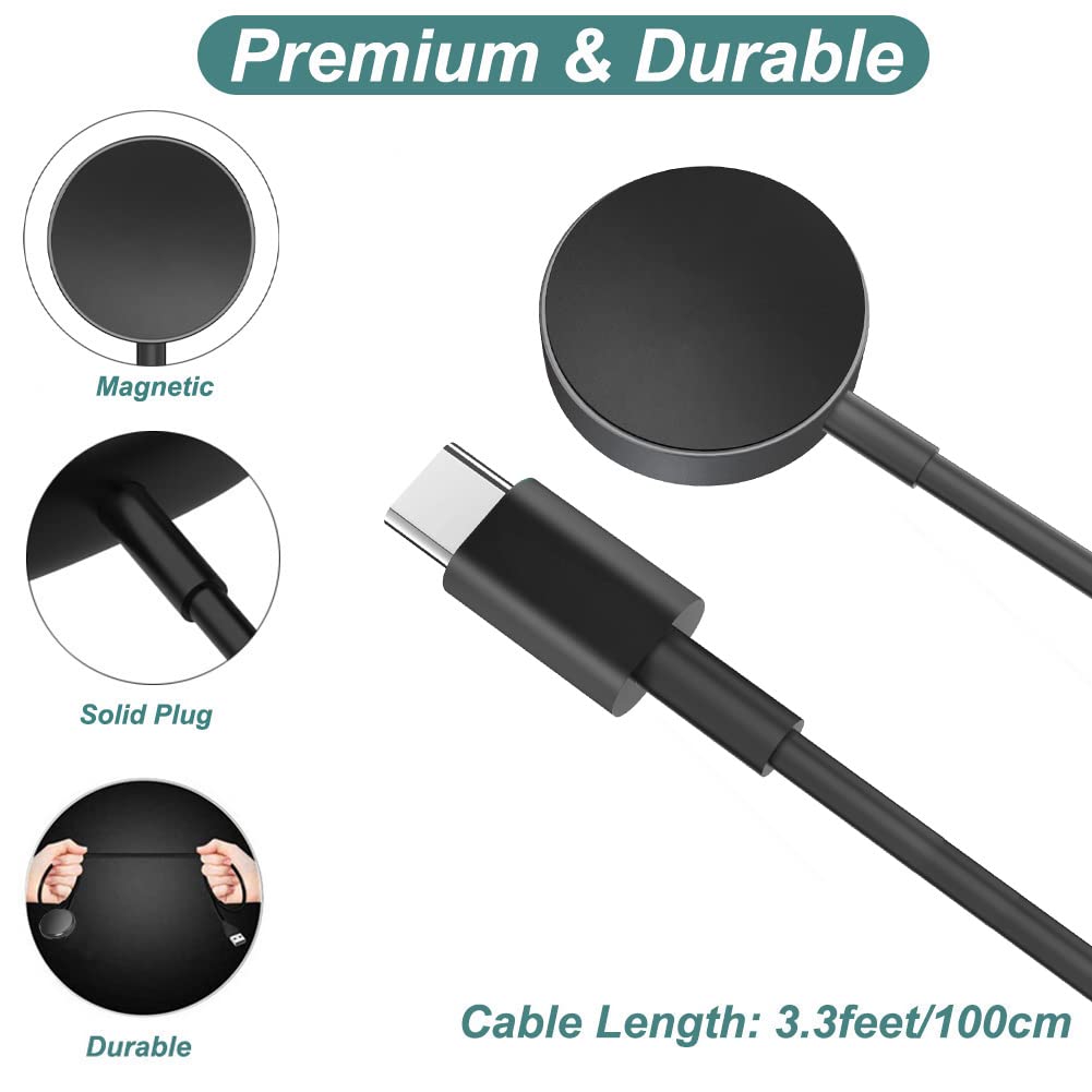 Charger for Samsung Watch - Galaxy Watch 7 Ultra 6 6 Classic 5 5 Pro 4 4 Classic 3 Active 2 Active Charging Cable with Alumium Case (USB-C) - View 4 of 7