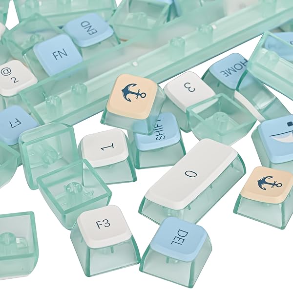 Fogruaden Fogruaden Pudding Keycaps 60 Percent Dye Sublimation Set ASA Profile for Cherry Gateron MX Switches Mechanical Keyboard Summer Beach - View 8 of 9