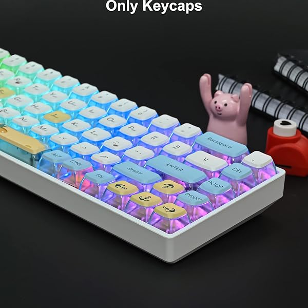 Fogruaden Fogruaden Pudding Keycaps 60 Percent Dye Sublimation Set ASA Profile for Cherry Gateron MX Switches Mechanical Keyboard Summer Beach - View 9 of 9