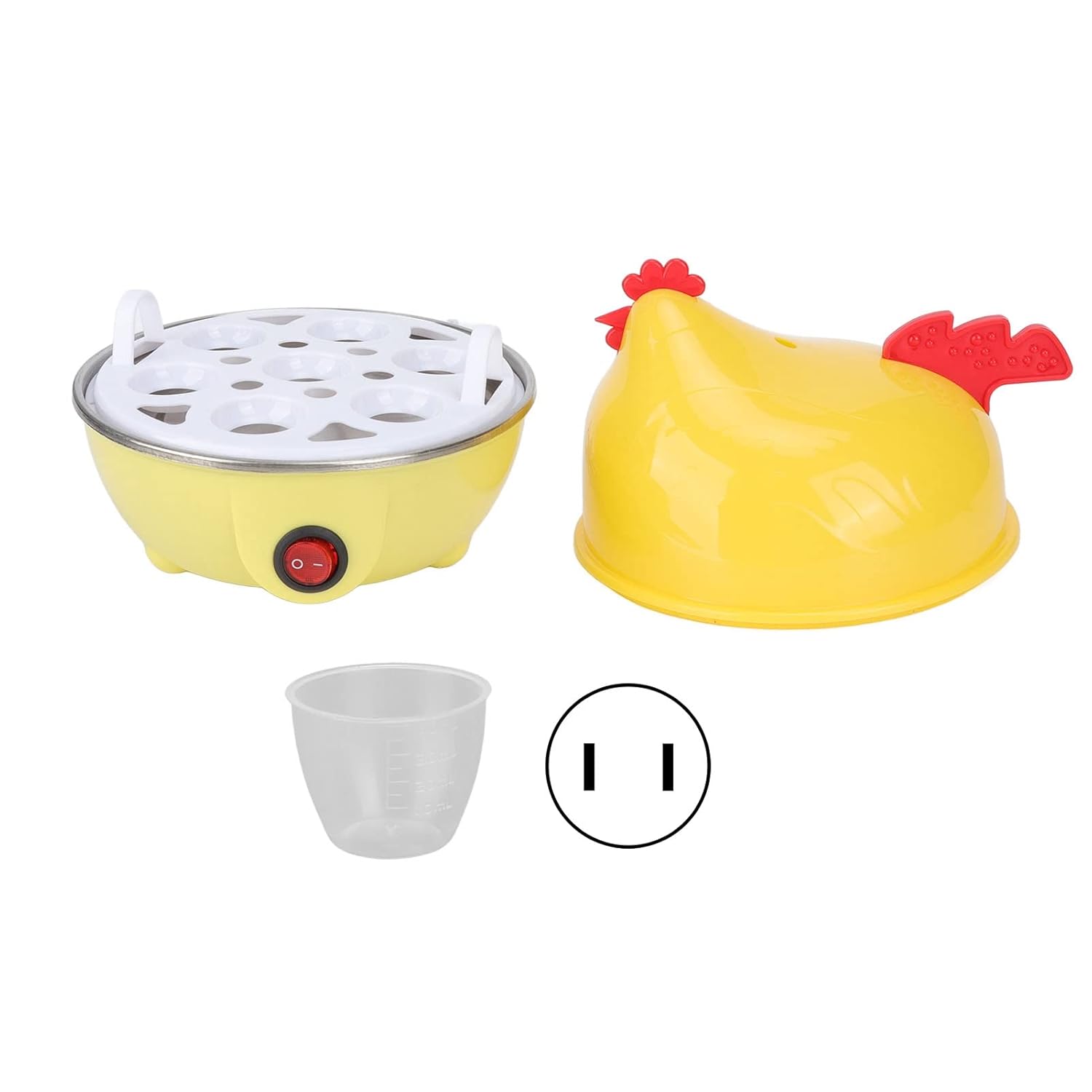 Yosoo 7 Egg Capacity Electric Egg Cooker Chicken Shape Rapid Boiler with Automatic Power Off Function Prevents Dry Burning - View 9 of 9