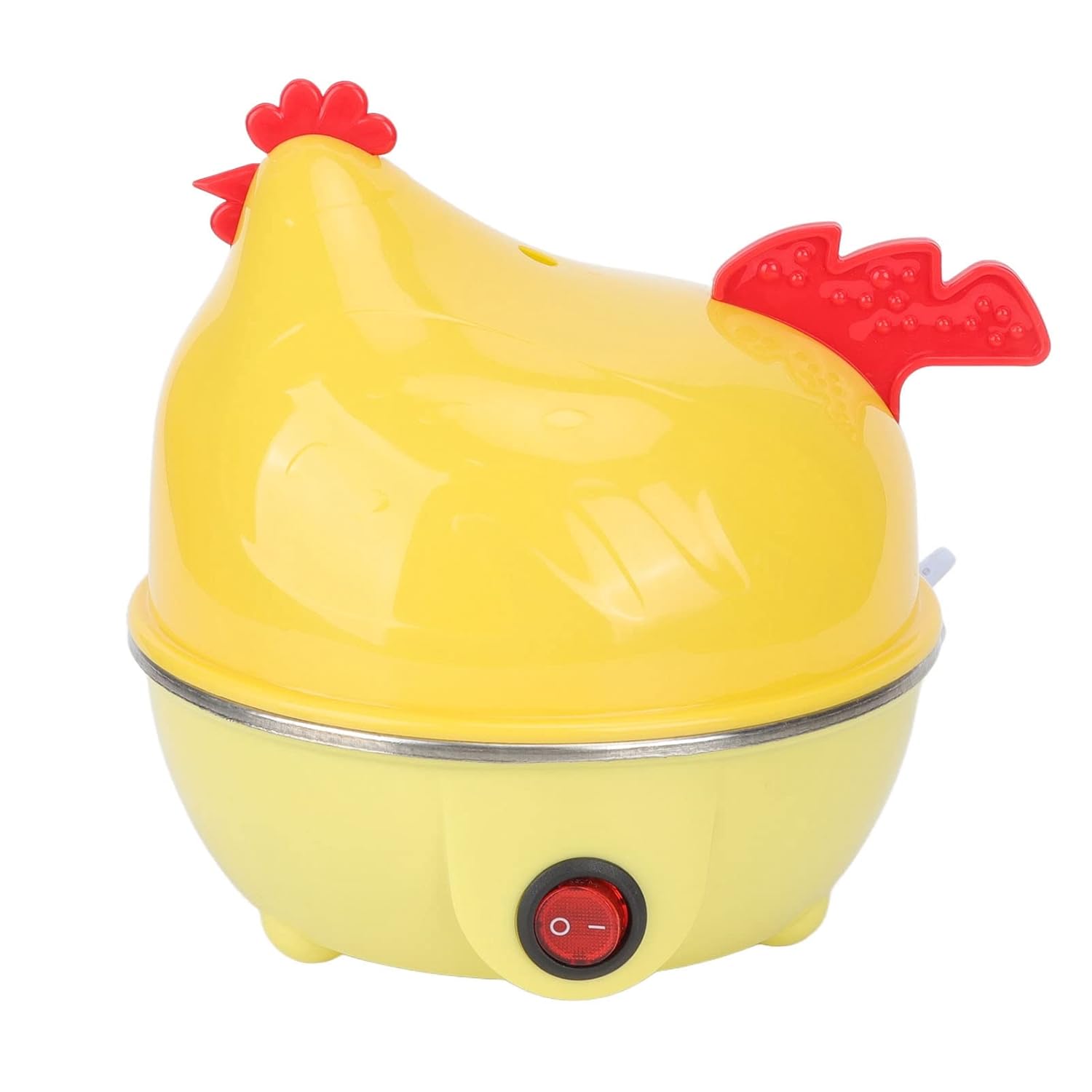 Yosoo 7 Egg Capacity Electric Egg Cooker Chicken Shape Rapid Boiler with Automatic Power Off Function Prevents Dry Burning