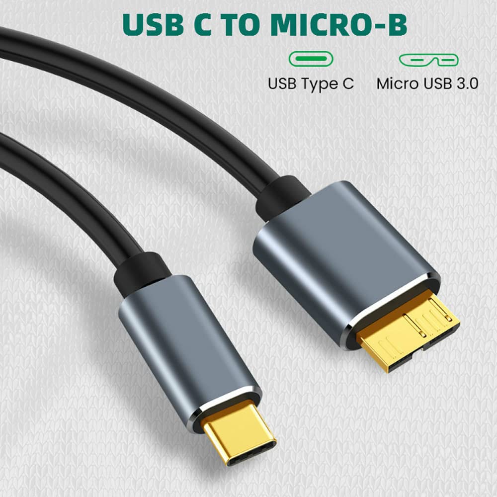 Tianle Tianle USB C Hard Drive Cable 0.5M 1.6ft 5Gbps Micro B to Type C for WD Seagate Toshiba M3 1TB Galaxy S5 Note 3 - View 4 of 9