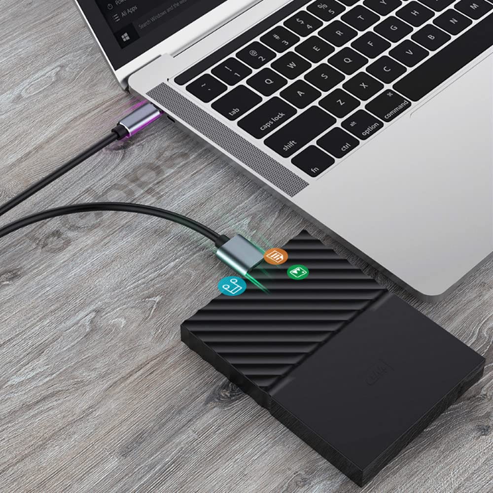 Tianle Tianle USB C Hard Drive Cable 0.5M 1.6ft 5Gbps Micro B to Type C for WD Seagate Toshiba M3 1TB Galaxy S5 Note 3 - View 5 of 9