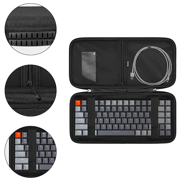 Linkidea Linkidea Hard Travel Case for 75% Keyboard Protective Storage Bag Compatible with EPOMAKER AULA F75 Keychron K2 - View 5 of 8