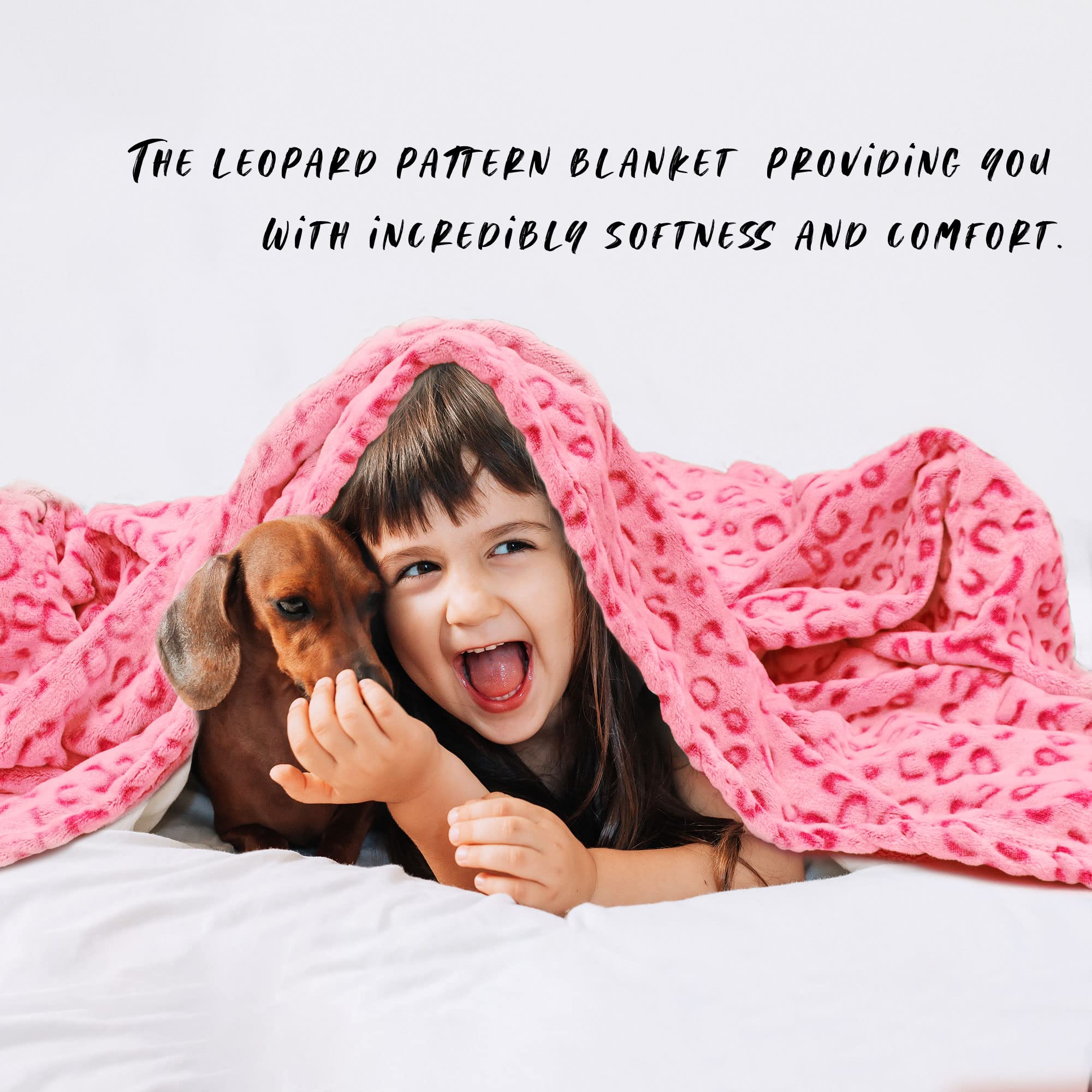 ZHIKU ZHIKU Pink Cheetah Print Blanket for Women Soft Warm Leopard Throw Gift for Mothers and Girls 60x80 Perfect for Birthdays - View 7 of 8