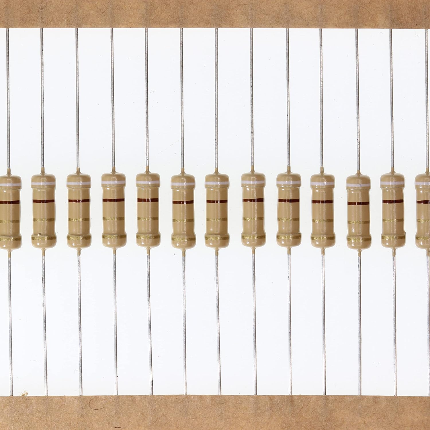 HUABAN HUABAN 100 Pieces 0.5 Watts 200 Ohm 5 Percent Carbon Film Resistor for Electronics Projects - View 4 of 9