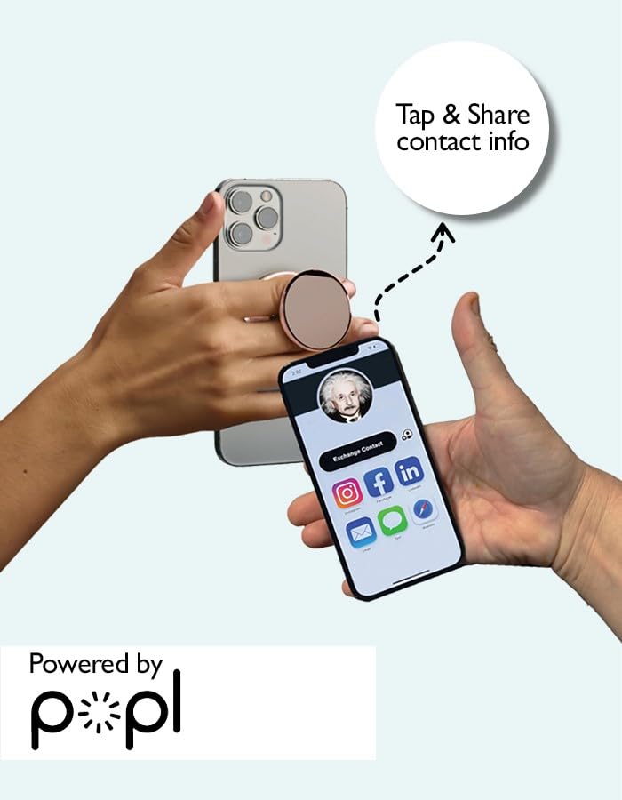 HANDL O MagSafe Jewel Cheetah Phone Grip and Stand Removable Magnetic Grip, Retractable Finger Holder POPL Tap-to-Share Contact Tech - View 4 of 8