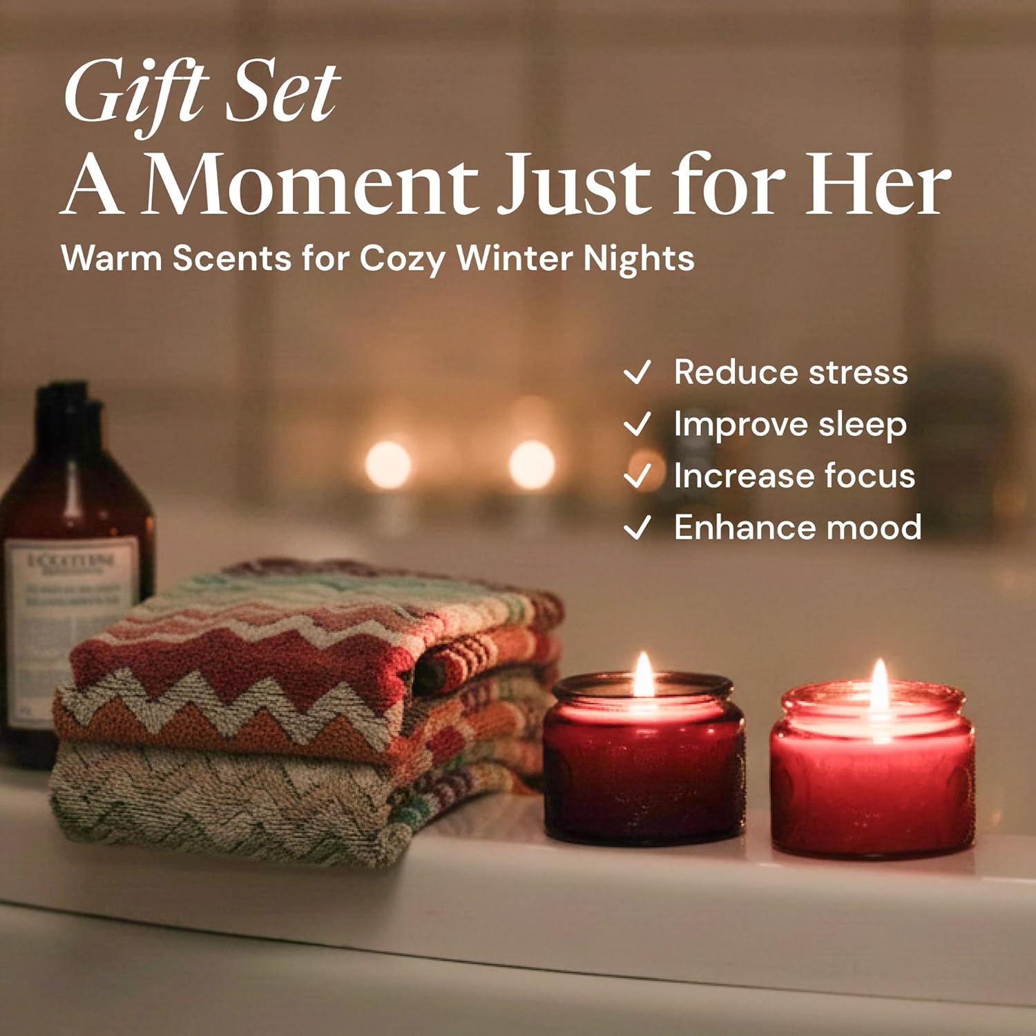 ADELEGOURDAIN Scented Candle Gift Set for Mom Long Lasting Aromatherapy Candles in Gift Box Perfect for Mother's Day or Birthday Present - View 2 of 9