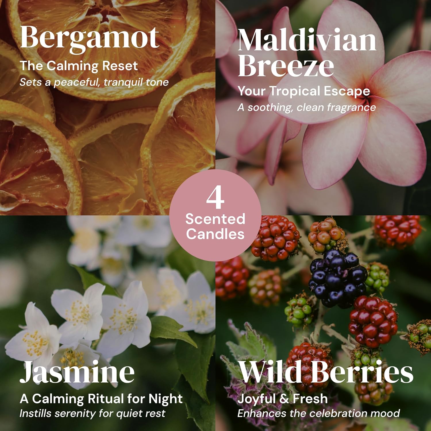 ADELEGOURDAIN Scented Candle Gift Set for Mom Long Lasting Aromatherapy Candles in Gift Box Perfect for Mother's Day or Birthday Present - View 3 of 9